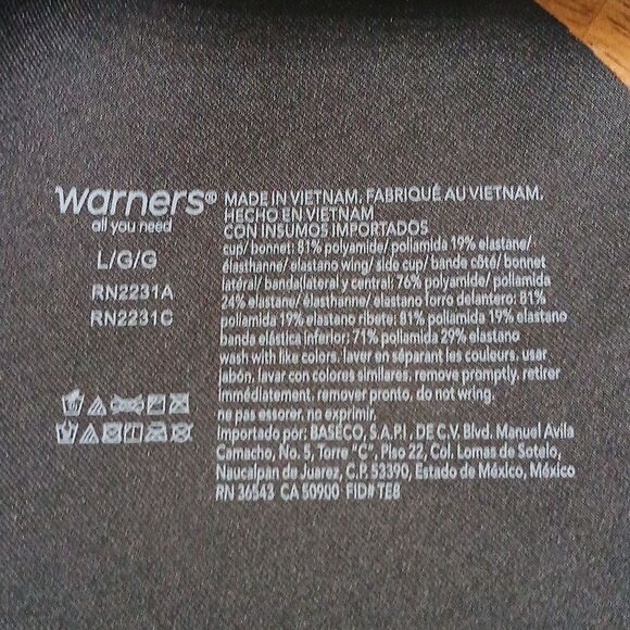 Warners No Side Effects® Underarm and Back-Smoothing Comfort Wireless Sz L NWOT - Picture 5 of 5